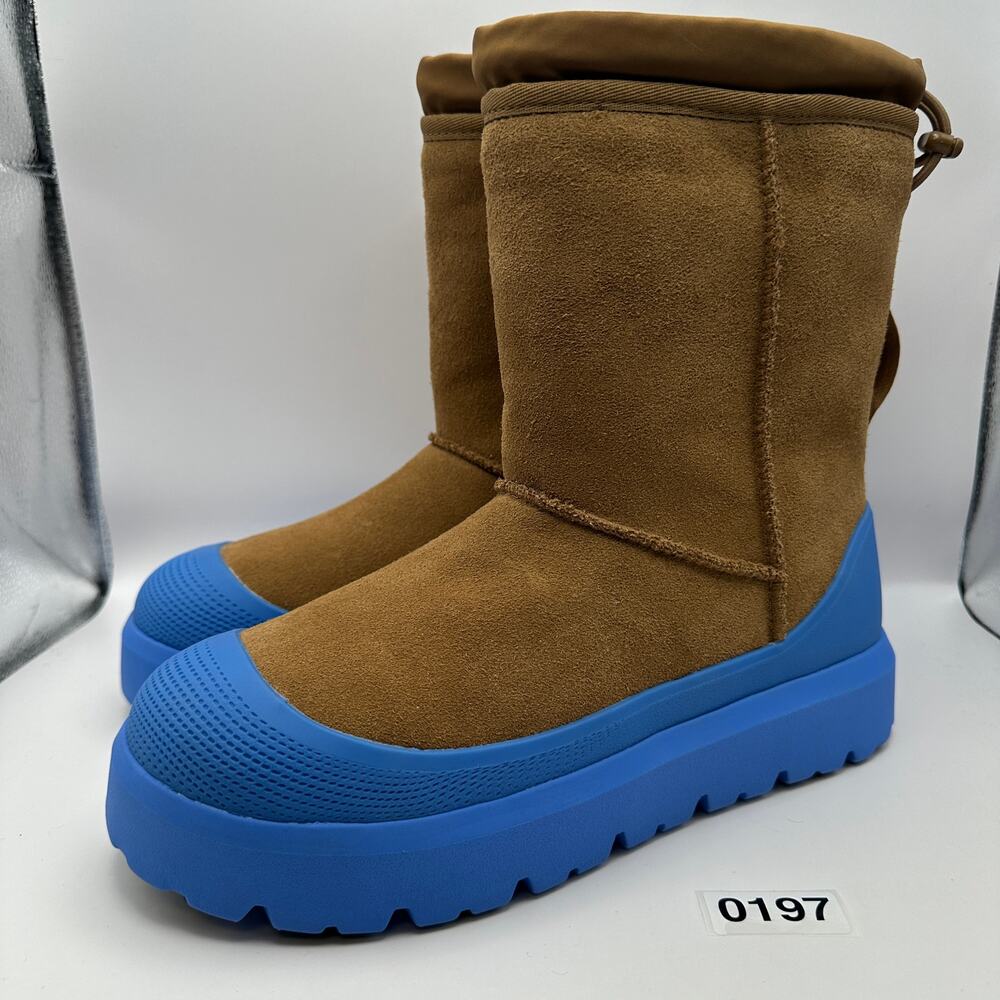UGG Men's 10 Classic Weather Hybrid Chestnut Big Sky Blue Suede Boot 1143992